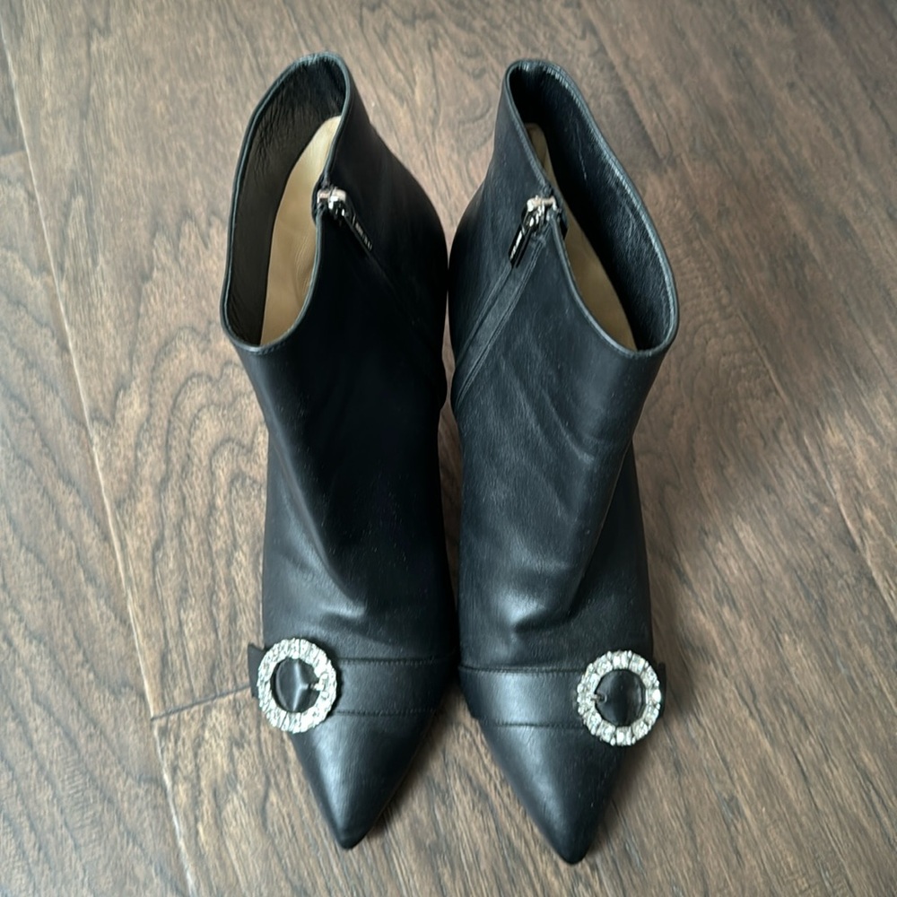 Jimmy Choo ankle length boots with a jewel detail